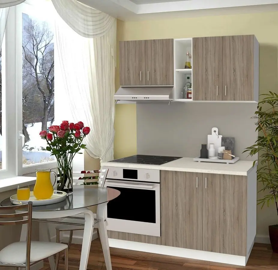 Кухня Haaus Karo V4 1.4м (Dark Sonoma Oak/White)