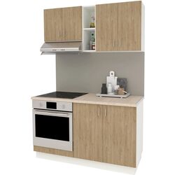 Bucatarie Haaus Karo V4 1.4m (Natural Wood/White) Thumb