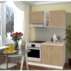 Bucatarie Haaus Karo V4 1.4m (Natural Wood/White)