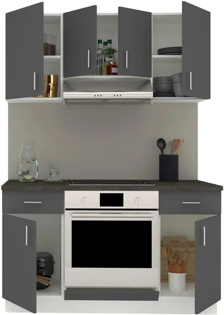 Bucatarie Haaus Karo V5 1.4m (Anthracite/White)