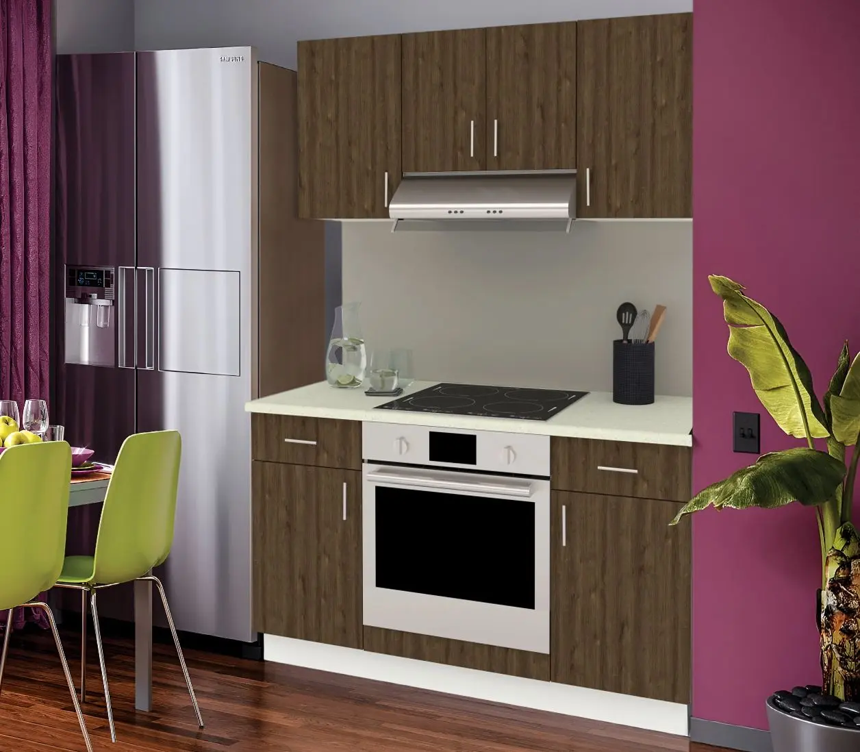 Кухня Haaus Karo V5 1.4м (Bronze Oak/White)