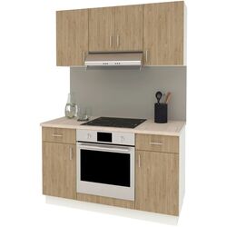 Bucatarie Haaus Karo V5 1.4m (Natural Wood/White) Thumb