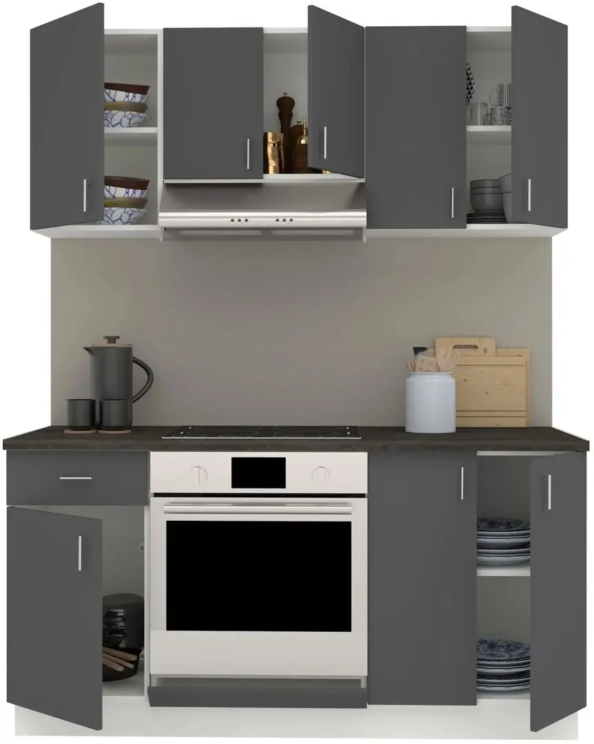 Bucatarie Haaus Karo V6 1.6m (Anthracite/White)