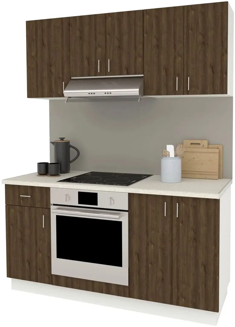 Bucatarie Haaus Karo V6 1.6m (Bronze Oak/White)