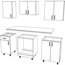 Bucatarie Haaus Karo V6 1.6m (Bronze Oak/White) Thumb