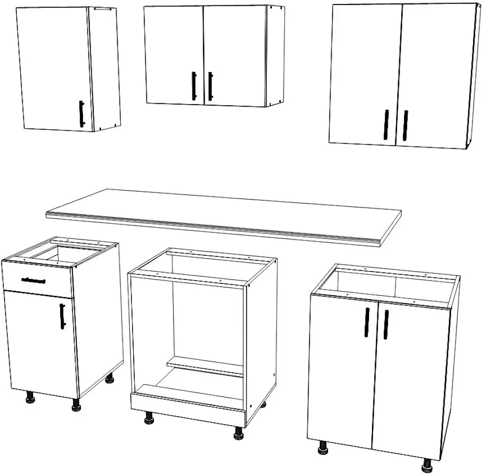 Bucatarie Haaus Karo V6 1.6m (Bronze Oak/White)