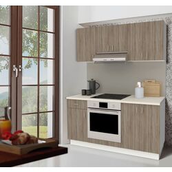 Bucatarie Haaus Karo V6 1.6m (Dark Sonoma Oak/White)