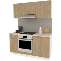 Bucatarie Haaus Karo V6 1.6m (Natural Wood/White) Thumb