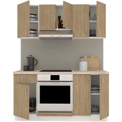 Bucatarie Haaus Karo V6 1.6m (Natural Wood/White) Thumb