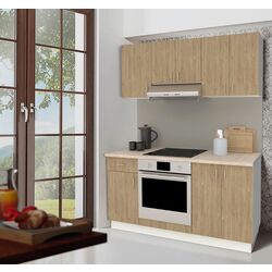 Bucatarie Haaus Karo V6 1.6m (Natural Wood/White)