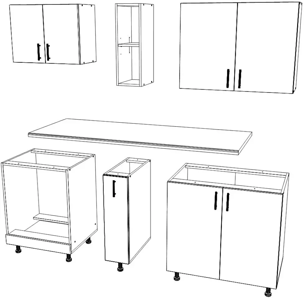 Кухня Haaus Karo V7 1.6м (Anthracite/White)