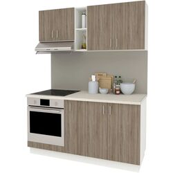 Bucatarie Haaus Karo V7 1.6m (Dark Sonoma Oak/White) Thumb