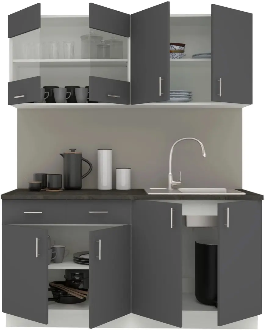 Кухня Haaus Karo V8 1.6м (Anthracite/White) - 3