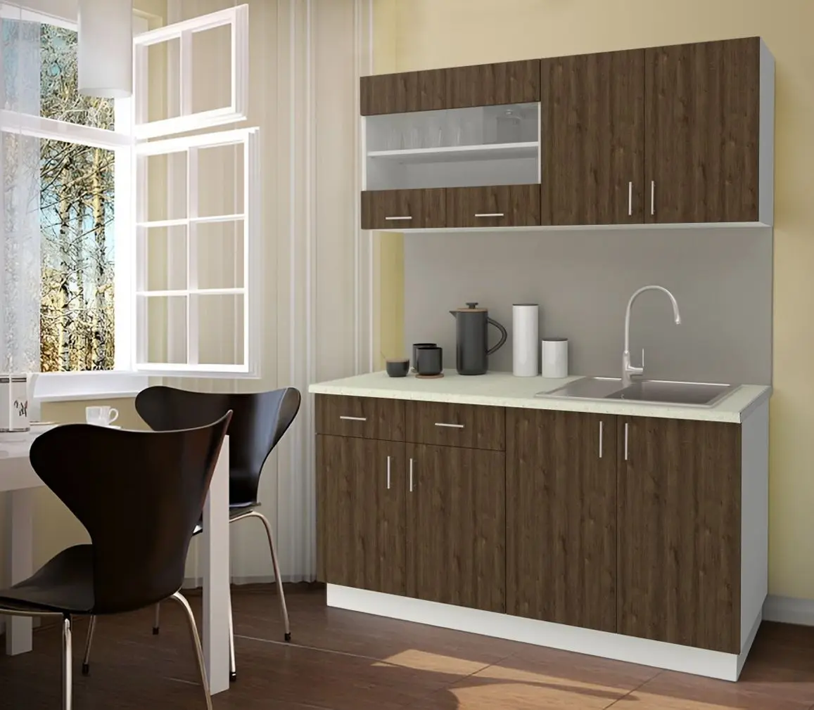 Bucatarie Haaus Karo V8 1.6m (Bronze Oak/White)