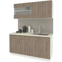 Bucatarie Haaus Karo V8 1.6m (Dark Sonoma Oak/White) Thumb