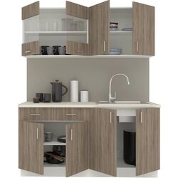 Bucatarie Haaus Karo V8 1.6m (Dark Sonoma Oak/White) Thumb