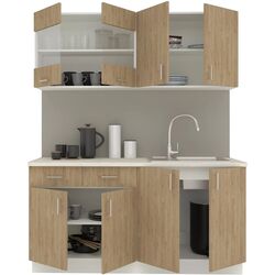 Bucatarie Haaus Karo V8 1.6m (Natural Wood/White) Thumb