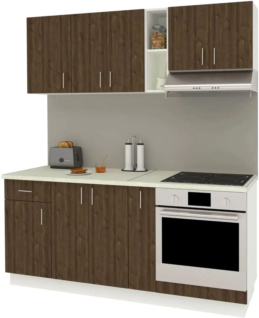 Bucatarie Haaus Karo V9 1.8m (Bronze Oak/White)