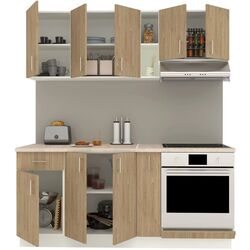 Bucatarie Haaus Karo V9 1.8m (Natural Wood/White) Thumb