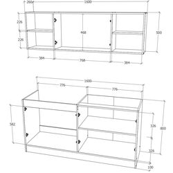 Кухня Haaus Sena 1.6м (White/Bronze Oak) Thumb