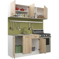 Bucatarie Haaus Kara 1.8m (White/Sonoma Oak) Thumb