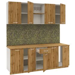 Bucatarie Haaus Nisa 2.0m (White/Wotan Oak) Thumb