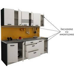 Bucatarie Haaus Lima 2.35m (White/White Gloss) Thumb