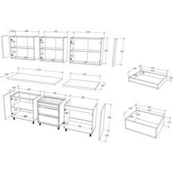 Bucatarie Haaus Lima 2.35m (White/White Gloss) Thumb