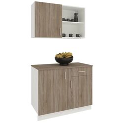 Bucatarie Haaus Liz 1m (Dark Sonoma Oak/White) Thumb