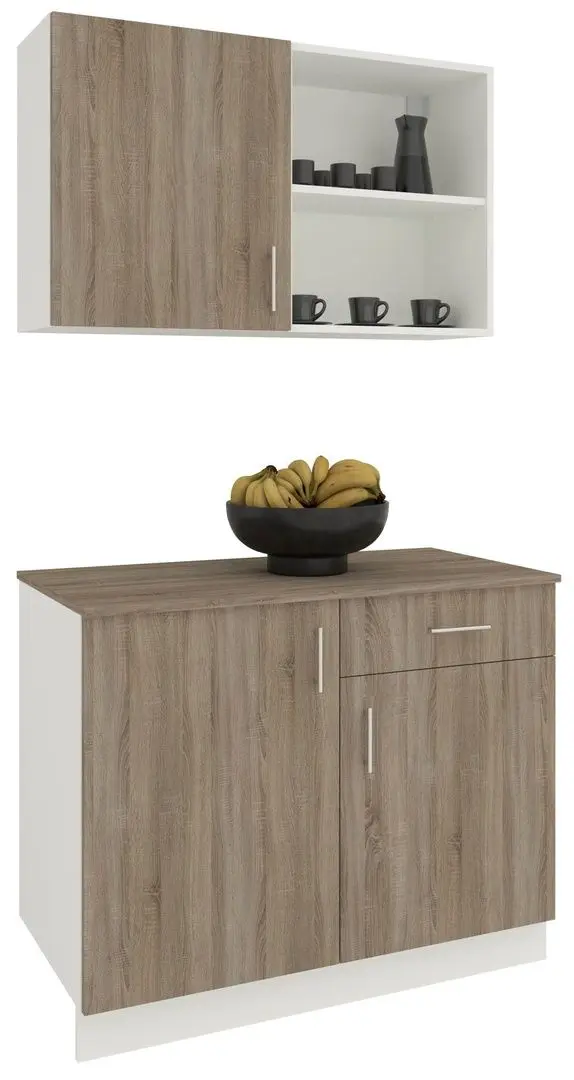 Bucatarie Haaus Liz 1m (Dark Sonoma Oak/White)