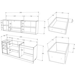 Bucatarie Haaus Parma 2.0m (Dark Sonoma Oak/White) Thumb