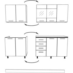 Bucatarie Haaus Riga 2.0m (White/Pine Dark) Thumb