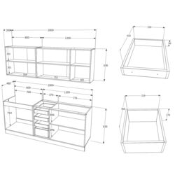 Bucatarie Haaus Riga 2.0m (White/Pine Dark) Thumb