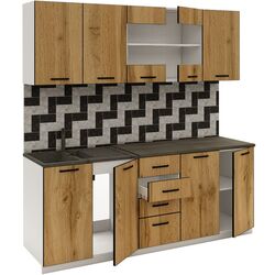 Bucatarie Haaus Riga 2.0m (White/Wotan Oak) Thumb