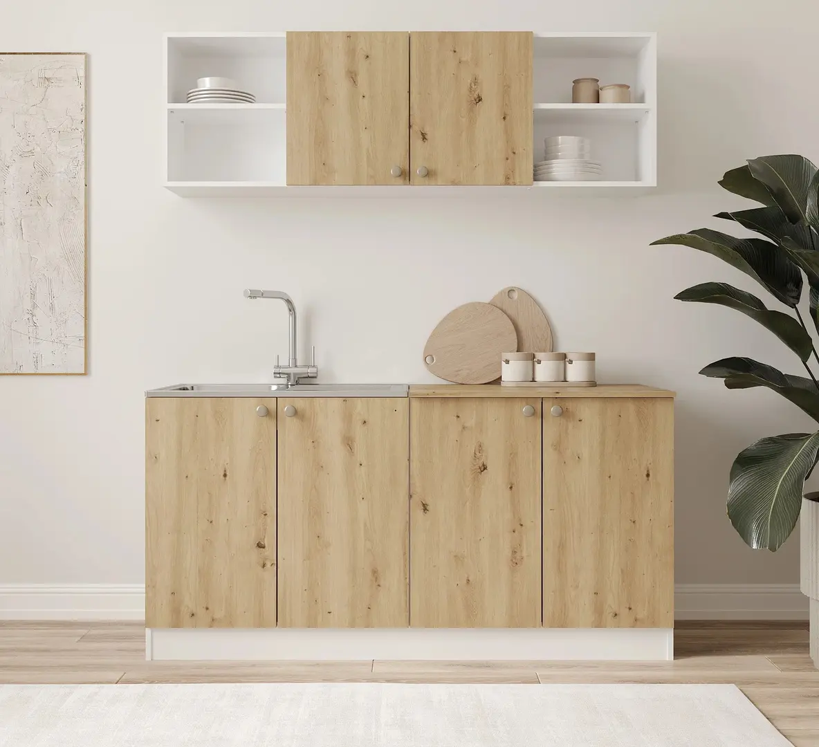 Кухня Haaus Sena 1.6м (Artisan Oak/White)