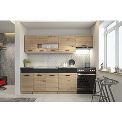 Bucatarie Halmar Alina 2.4m (Artisan Oak/Matte Black) Thumb