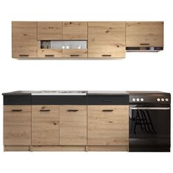Bucatarie Halmar Alina 2.4m (Artisan Oak/Matte Black)