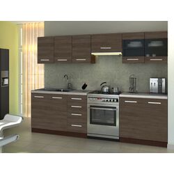 Bucatarie Halmar Amanda 1 2.6m (Santana Oak/Wenge) Thumb