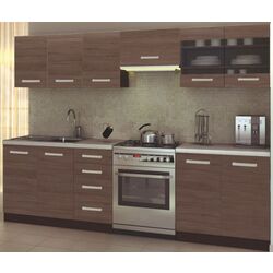 Bucatarie Halmar Amanda 1 2.6m (Santana Oak/Wenge)