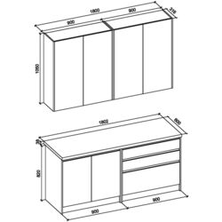 Bucatarie Halmar Idea 1.8m (Wotan Oak/Anthracite) Thumb