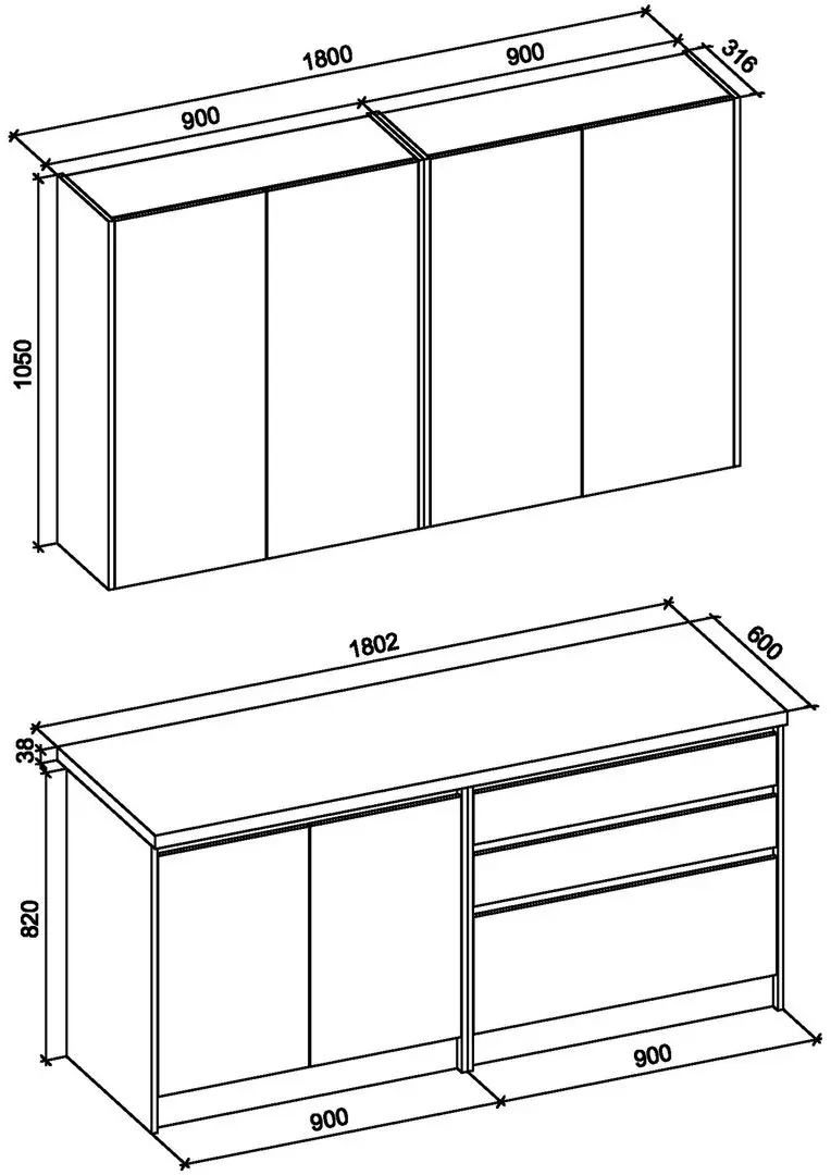 Bucatarie Halmar Idea 1.8m (Wotan Oak/Anthracite)