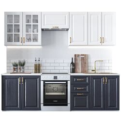 Bucatarie Halmar Viktoria 2.4 m (White/Dark Blue) Thumb