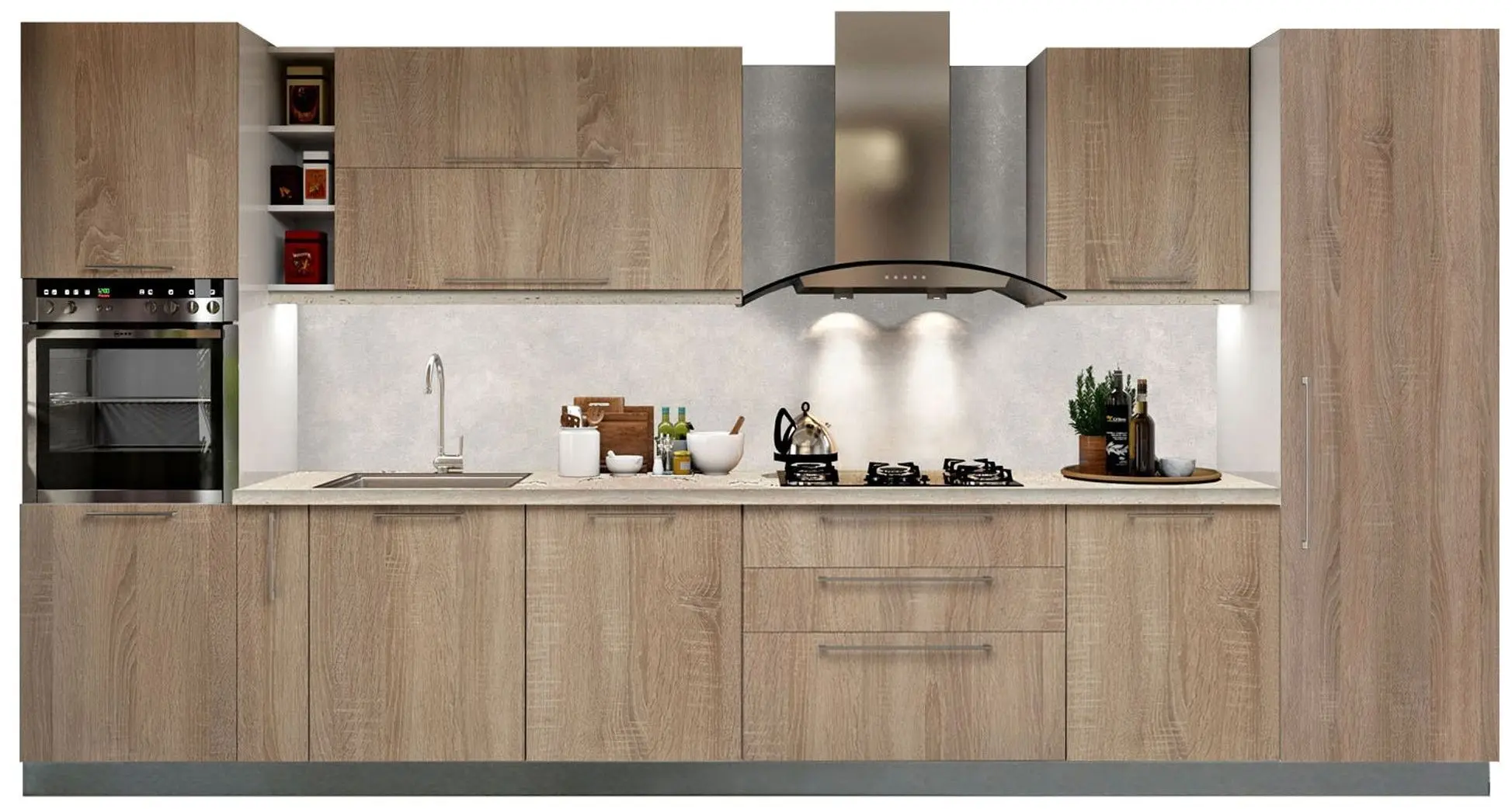 Кухня Ideal Mobila Asia 3.40м (Sonoma Oak/White) - 2