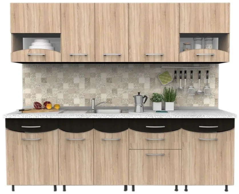 Кухня Ideal Mobila Diana 2.6м (Wenge/Sonoma Oak) - 2