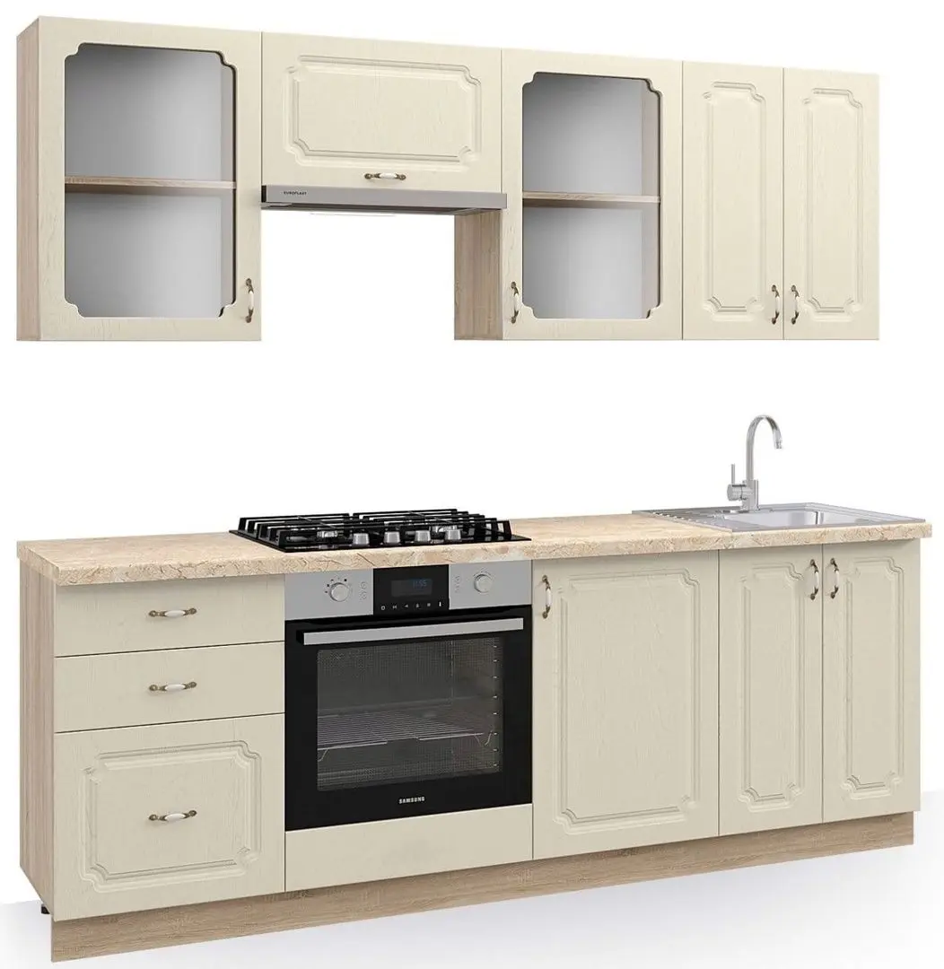 Bucatarie Ideal Mobila Dona 2.0m (Cream)