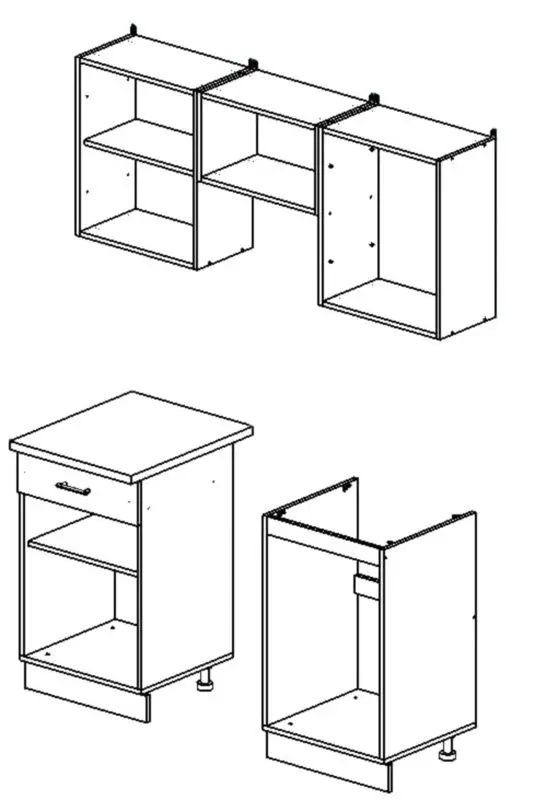 Bucatarie Ideal Mobila Imperia 2.0m (Sonoma Oak)