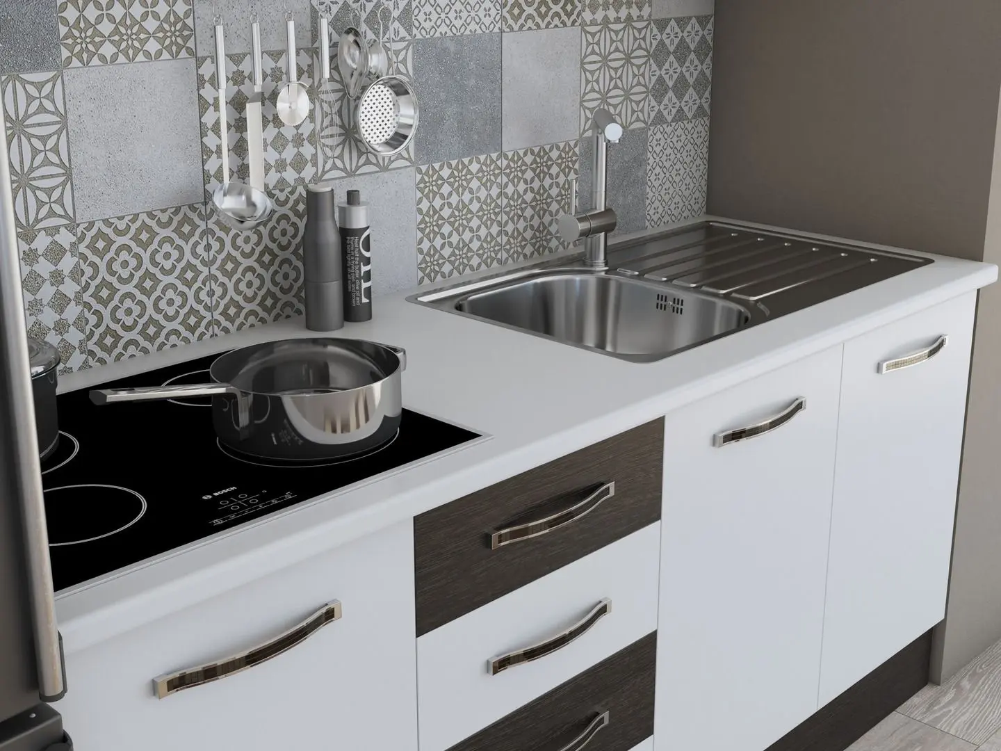 Кухня Ideal Mobila Karina 1.8м (White/Wenge) - 4