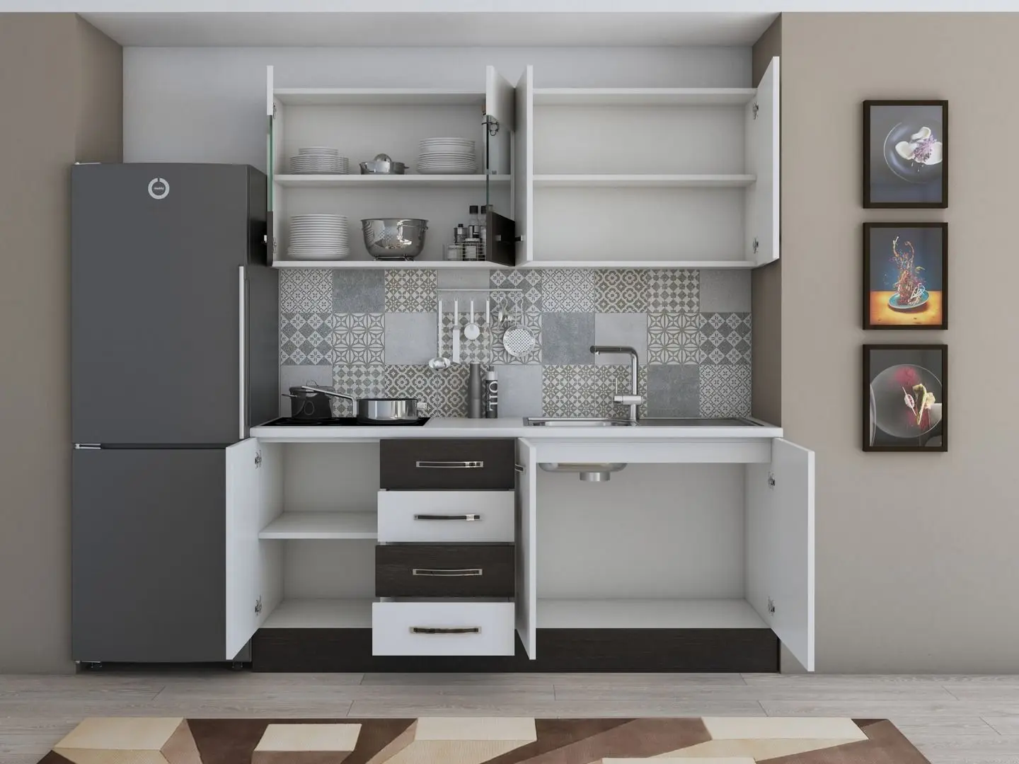 Кухня Ideal Mobila Karina 1.8м (White/Wenge) - 5