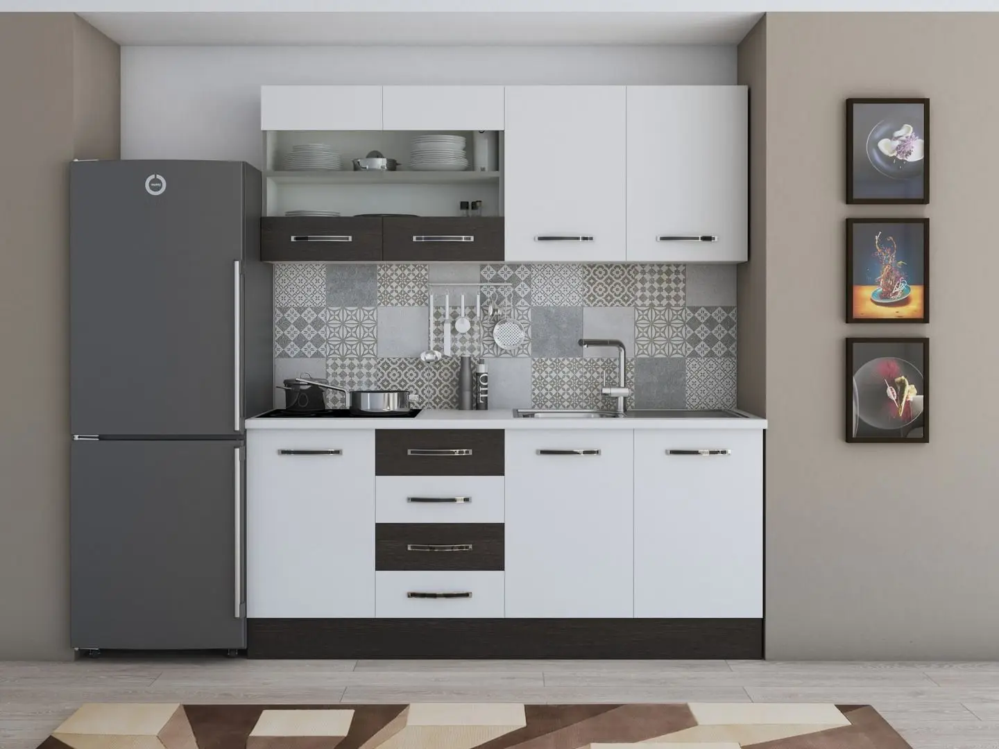 Кухня Ideal Mobila Karina 1.8м (White/Wenge)