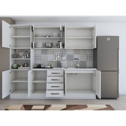 Bucatarie Ideal Mobila Karina 2.2m (White) Thumb